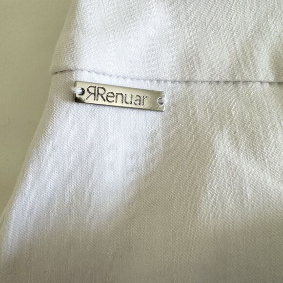 NWT Renuar White Stretch Skort Size 12 Pockets Summer Travel Golf Resort Wear - Picture 3 of 9
